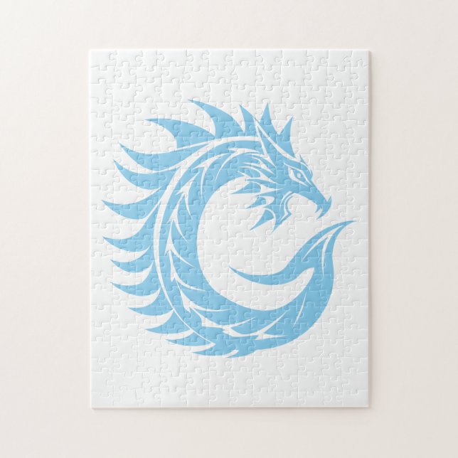 Drache gestalteter Buchstabe C, Drachenalphabet, M Puzzle (Vertikal)
