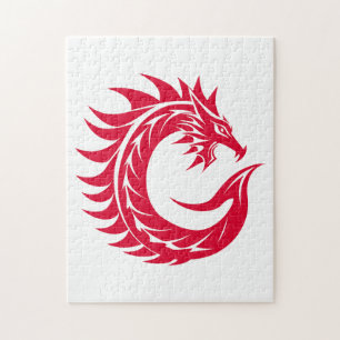 Drache gestalteter Buchstabe C, Drachenalphabet, M Puzzle