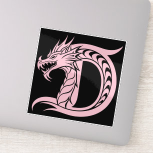 Drache gestalteter Buchstabe D, Drachenalphabet, M Aufkleber