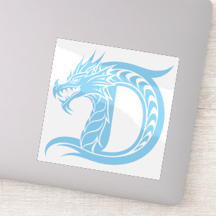 Drache gestalteter Buchstabe D, Drachenalphabet, M Aufkleber