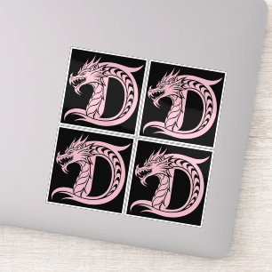 Drache gestalteter Buchstabe D, Drachenalphabet, M Aufkleber