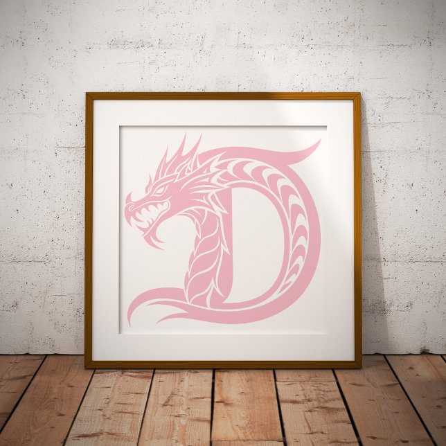 Drache gestalteter Buchstabe D, Drachenalphabet, M Fotodruck (Von Creator hochgeladen)