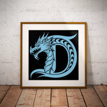 Drache gestalteter Buchstabe D, Drachenalphabet, M