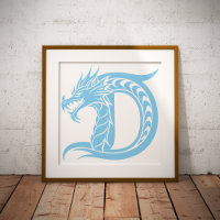 Drache gestalteter Buchstabe D, Drachenalphabet, M