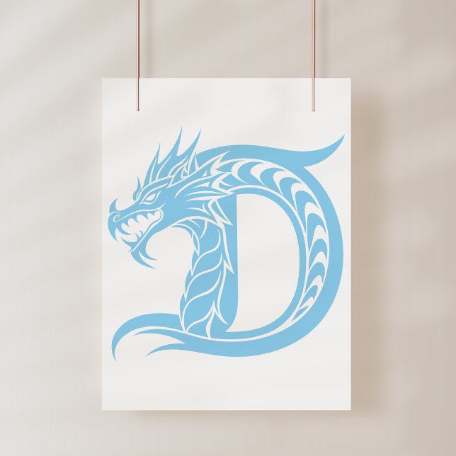 Drache gestalteter Buchstabe D, Drachenalphabet, M Fotodruck (Von Creator hochgeladen)