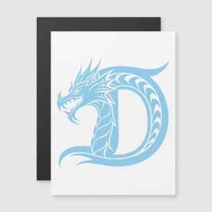 Drache gestalteter Buchstabe D, Drachenalphabet, M Magneteinladung