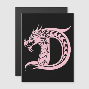 Drache gestalteter Buchstabe D, Drachenalphabet, M Magneteinladung