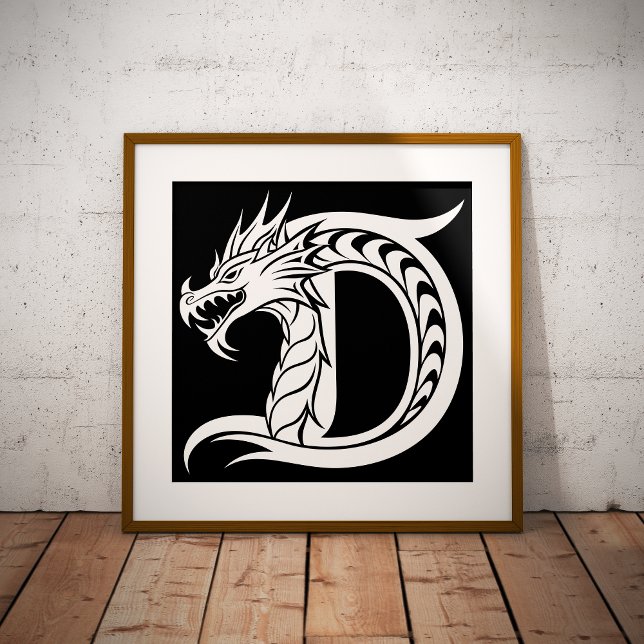 Drache gestalteter Buchstabe D, Drachenalphabet, M Poster (Von Creator hochgeladen)
