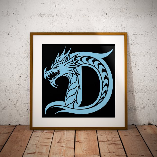 Drache gestalteter Buchstabe D, Drachenalphabet, M Poster (Von Creator hochgeladen)