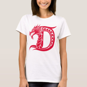 Drache gestalteter Buchstabe D, Drachenalphabet, M T-Shirt