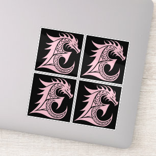 Drache gestalteter Buchstabe E, Drachenalphabet, M Aufkleber