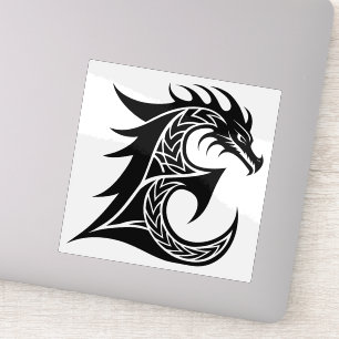 Drache gestalteter Buchstabe E, Drachenalphabet, M Aufkleber