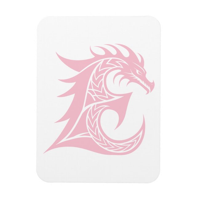 Drache gestalteter Buchstabe E, Drachenalphabet, M Magnet (Vertikal)
