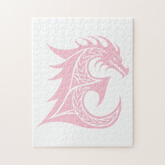 Drache gestalteter Buchstabe E, Drachenalphabet, M Puzzle (Vertikal)