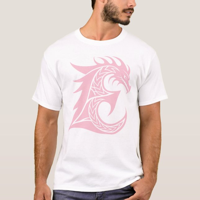 Drache gestalteter Buchstabe E, Drachenalphabet, M T-Shirt (Vorderseite)
