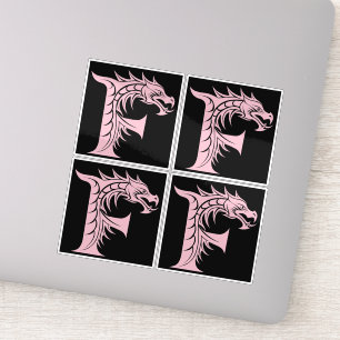 Drache gestalteter Buchstabe F, Drachenalphabet, M Aufkleber