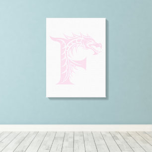 Drache gestalteter Buchstabe F, Drachenalphabet, M Leinwanddruck
