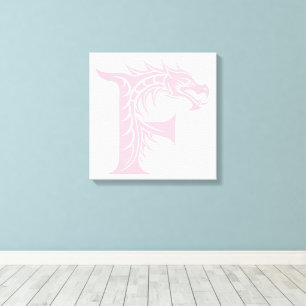 Drache gestalteter Buchstabe F, Drachenalphabet, M Leinwanddruck