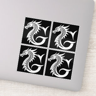 Drache gestalteter Buchstabe G, Drachenalphabet, M Aufkleber