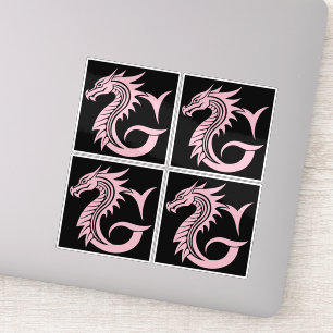 Drache gestalteter Buchstabe G, Drachenalphabet, M Aufkleber