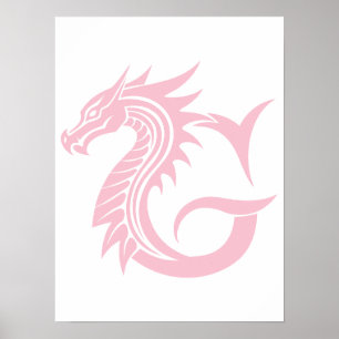 Drache gestalteter Buchstabe G, Drachenalphabet, M Poster