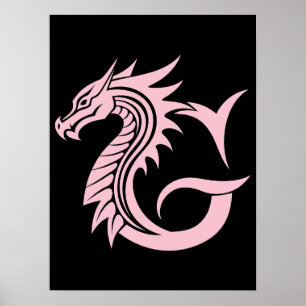 Drache gestalteter Buchstabe G, Drachenalphabet, M Poster