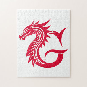 Drache gestalteter Buchstabe G, Drachenalphabet, M Puzzle