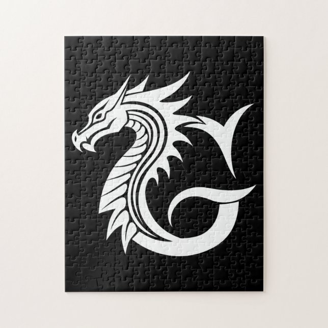 Drache gestalteter Buchstabe G, Drachenalphabet, M Puzzle (Vertikal)