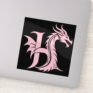 Drache gestalteter Buchstabe H, Drachenalphabet, M Aufkleber
