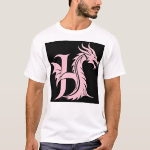 Drache gestalteter Buchstabe H, Drachenalphabet, M T-Shirt