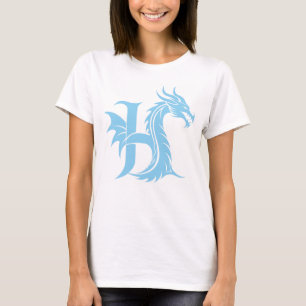 Drache gestalteter Buchstabe H, Drachenalphabet, M T-Shirt