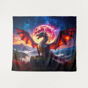 Drache Gitter 001 Wandteppich