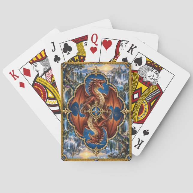 Drache, Gothic Fantasy Monster Spielkarten (Rückseite)