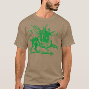 Drache Gravur - Grasgrün T-Shirt