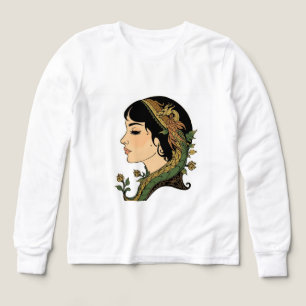 Drache Haare Dame   Fantasy Frau Hoodie Design