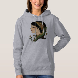 Drache-Haare-Dame – Persische Fantasy-Frauenkunst Hoodie