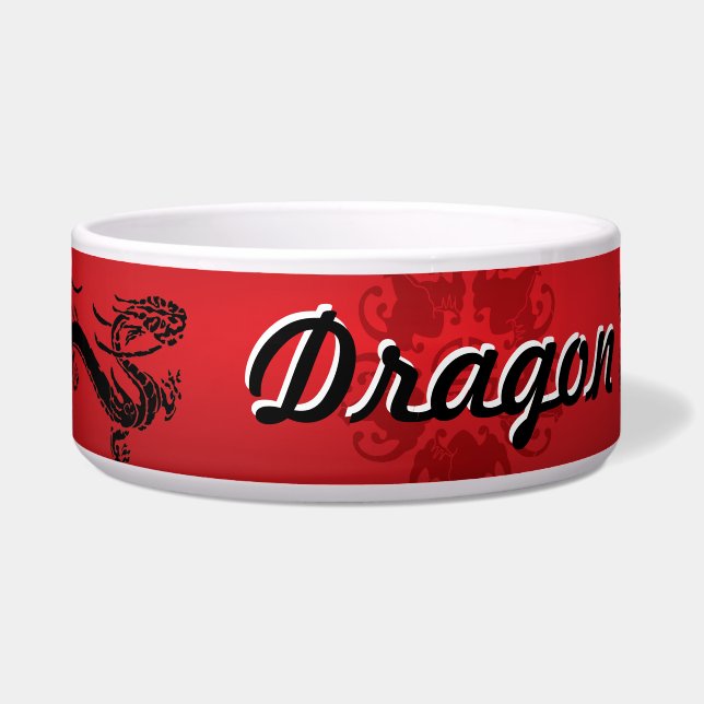 Drache-Hundeschüssel Napf (Vorderseite)