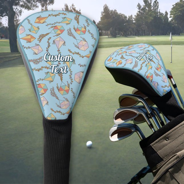 Drache Icons Muster Hellblau Golf Headcover (Von Creator hochgeladen)