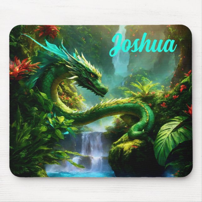 Drache im Dschungel Mousepad (Vorne)