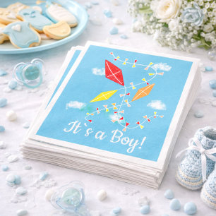 Drache im Himmel Es ist ein Junge Baby Shower Part Serviette