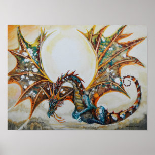 Drache im Himmel-Plakat Poster
