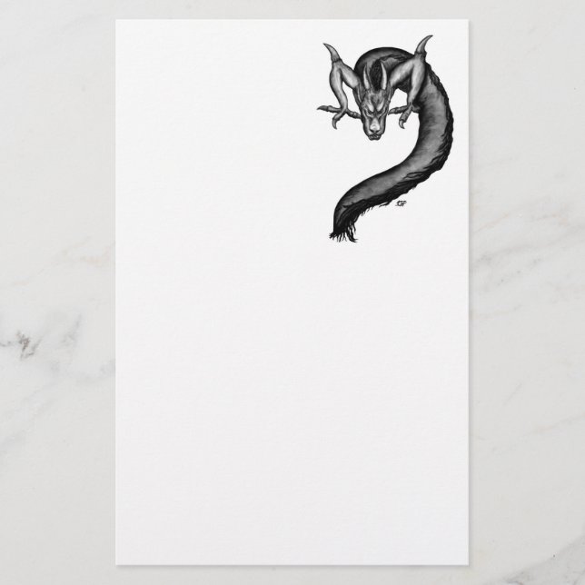Drache im Tattoo-Stil Briefpapier (Vorderseite)