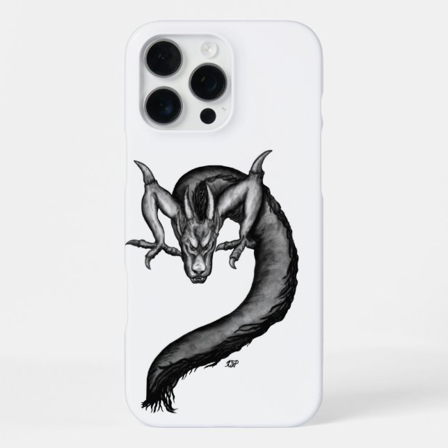 Drache im Tattoo-Stil iPhone Hülle (Rückseite)