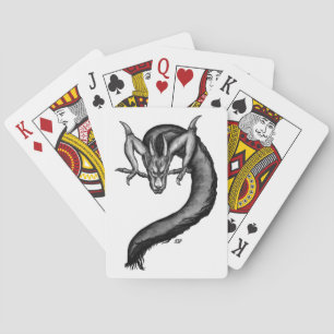 Drache im Tattoo-Stil Spielkarten