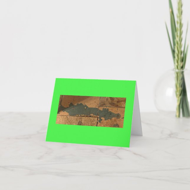 Drache 🐉 in den Fußbodenbrettern Dankeskarte (Vorderseite)