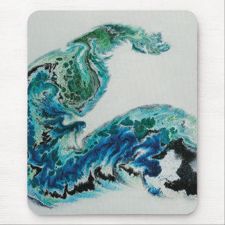 Drache in den Wellen - Abstrakter Ozean Mousepad
