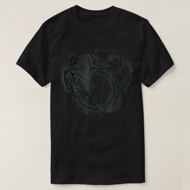 Drache    IslandsNordische Viking Battle Folklore  T-Shirt (Design vorne)