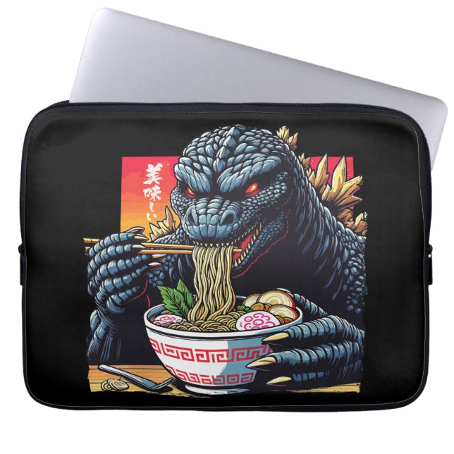 Drache isst Ramen  Laptopschutzhülle (Vorderseite)
