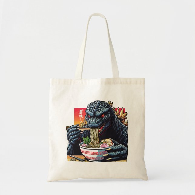 Drache isst Ramen  Tragetasche (Vorne)