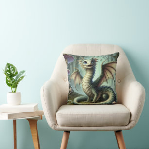Drache Jabberwocky Niedlich Fantasy Kreatur Kunst Kissen
